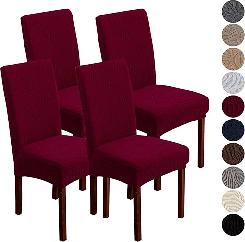 Vista 73 de Fundas para sillas de comedor, fundas para sillas de comedor, fundas elásticas para sillas Parsons, funda protectora para silla de comedor, cocina
