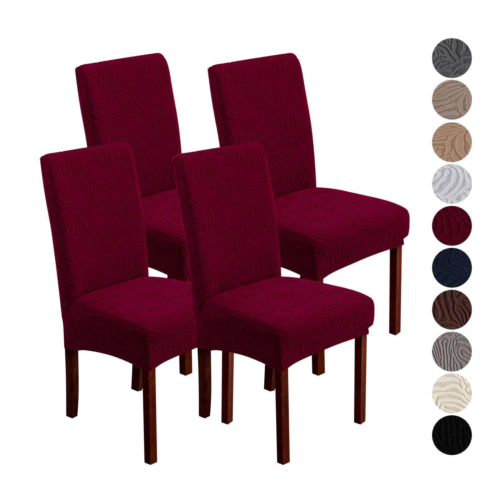 Fundas para sillas de Comedor, Fundas elásticas para sillas Parsons, Funda Protectora para Silla de Comedor, Cocina, extraíble, Lavable