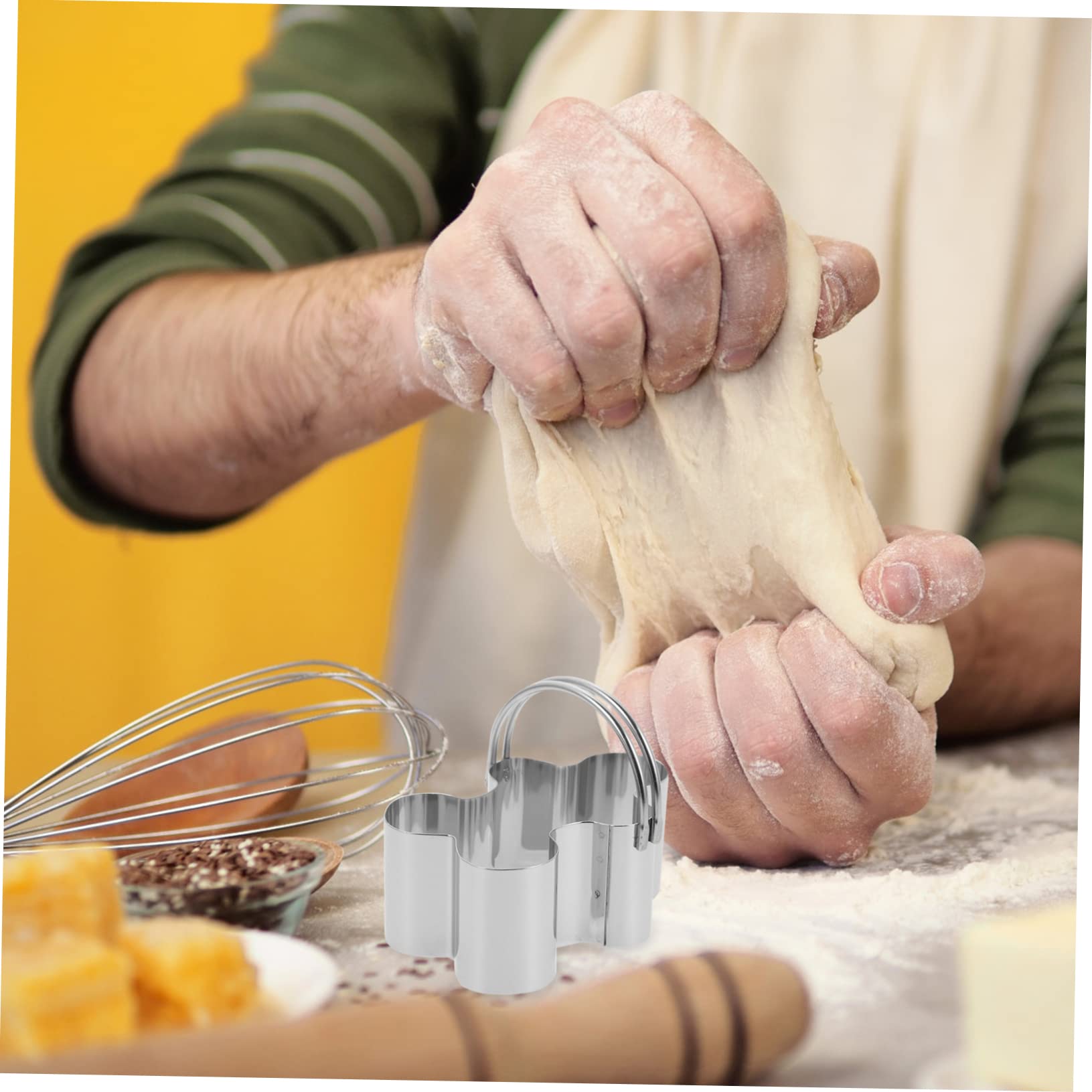 Ciieeo 20 Stk 5-teiliges Set Mousse-Ringe Schokoladenkekse Weihnachtskeks Kekse Schokolade küchenmaschiene kochgeschirr tragbare Keksausstecher Tragbarer Mousse-Ring Rostfreier Stahl