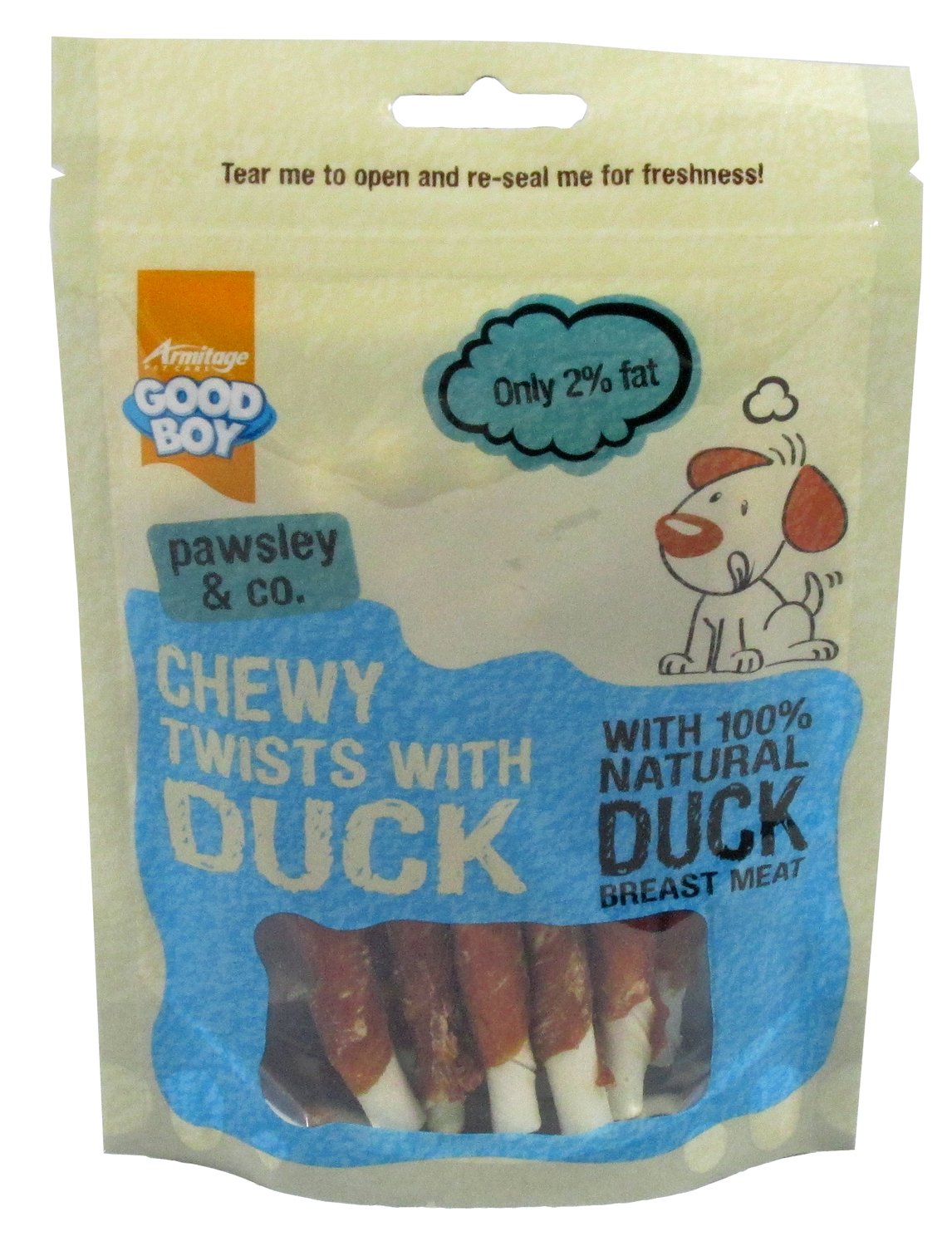 Good Boy Pawsley & Co Chewy Twists With Duck 90g (Pack of 10)