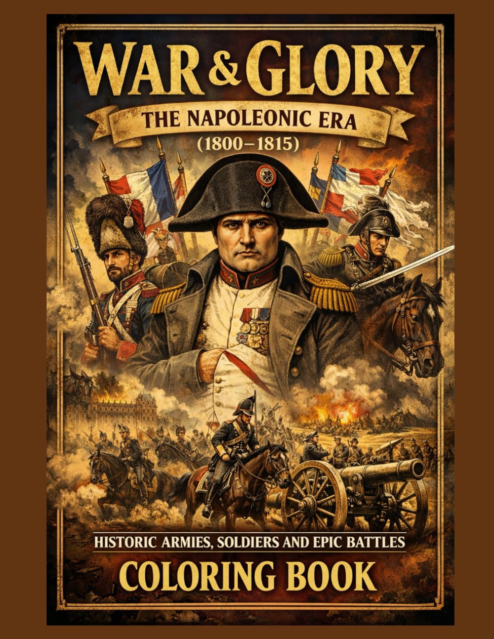 WAR & GLORY — The Napoleonic Era (1800–1815): Historic Armies, Soldiers and Epic Battles — Coloring Book (Historical Warriors Coloring Book Series)