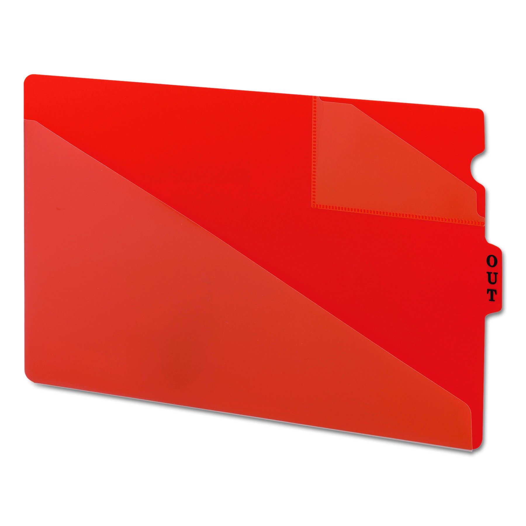 Photo 1 of Smead End Tab Poly Out Guide, Two-Pocket Style, Center Position Tab, Red, Legal Size, 50 per Box