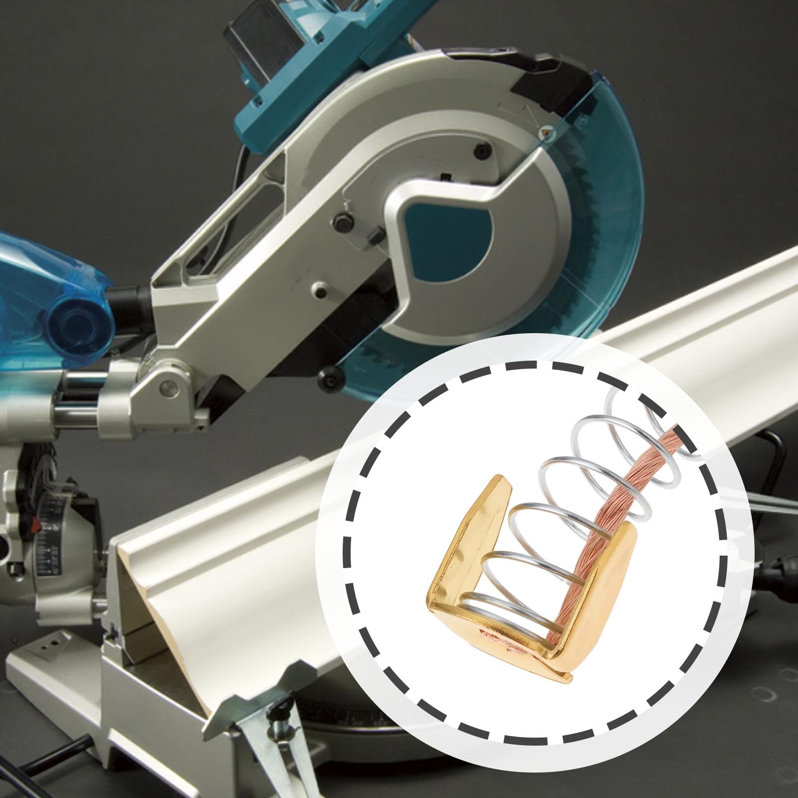 ECSiNG 2 Escobillas de Carbón JM23500117 CB501 Compatibles con Makita LS0815FL La Sierra Ingletadora