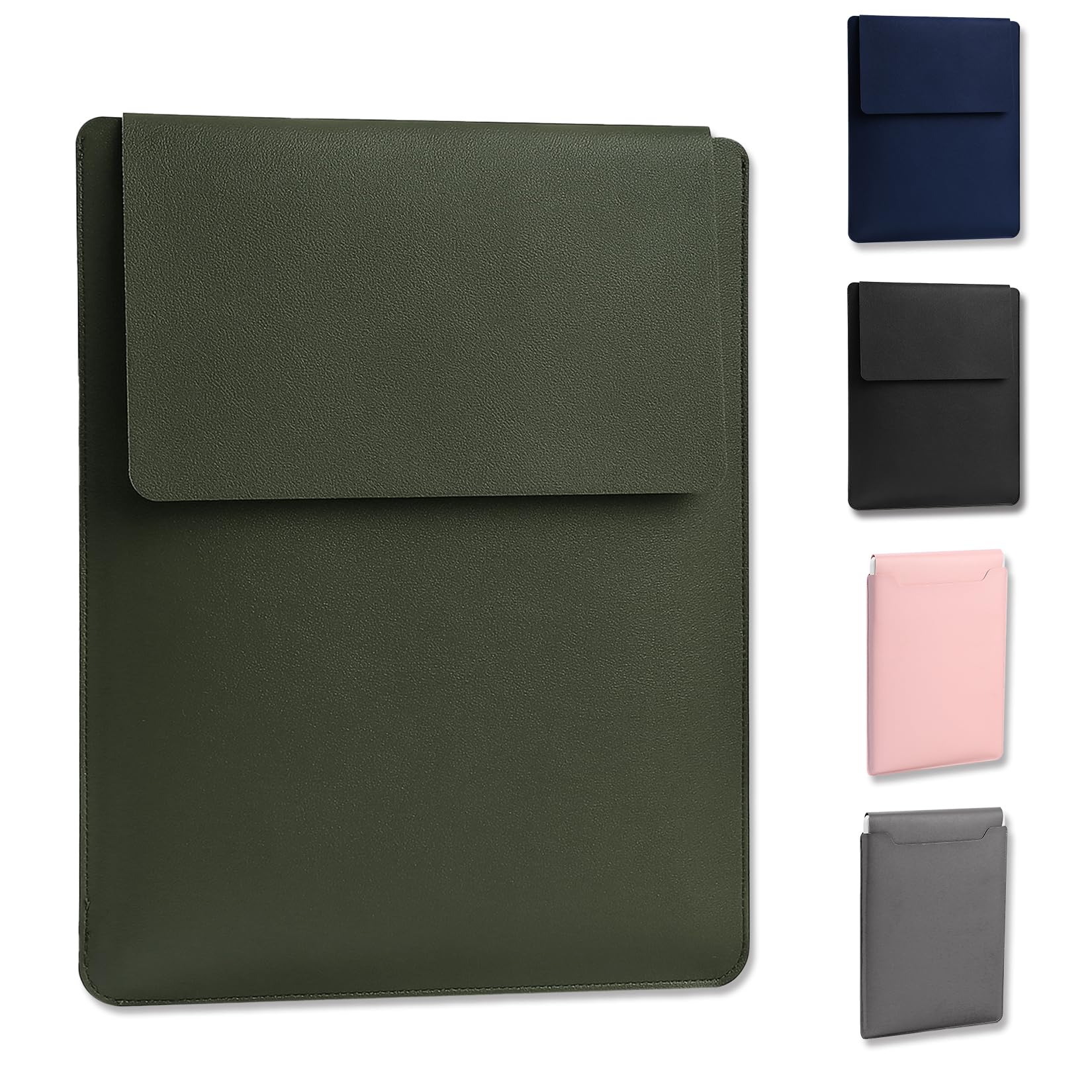 Photo 1 of 13.3-14 Inch Laptop Sleeve - Thin & Padded Case Compatible with 14" (2022), 13.3" (2015) Models | Portable Dark Green Protective Sleeve