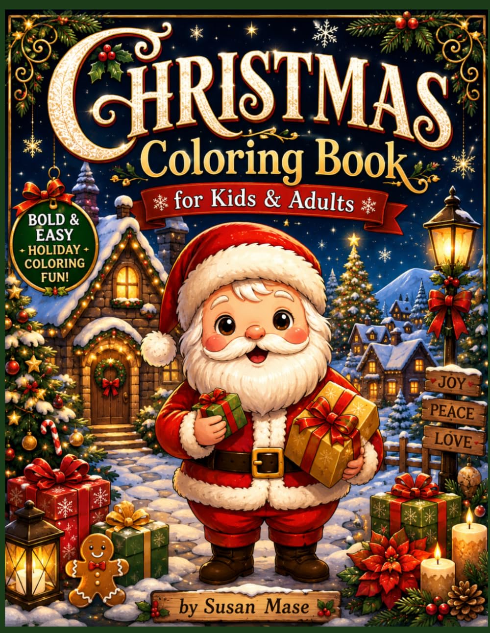 Christmas Coloring Book: for Kids and Adults