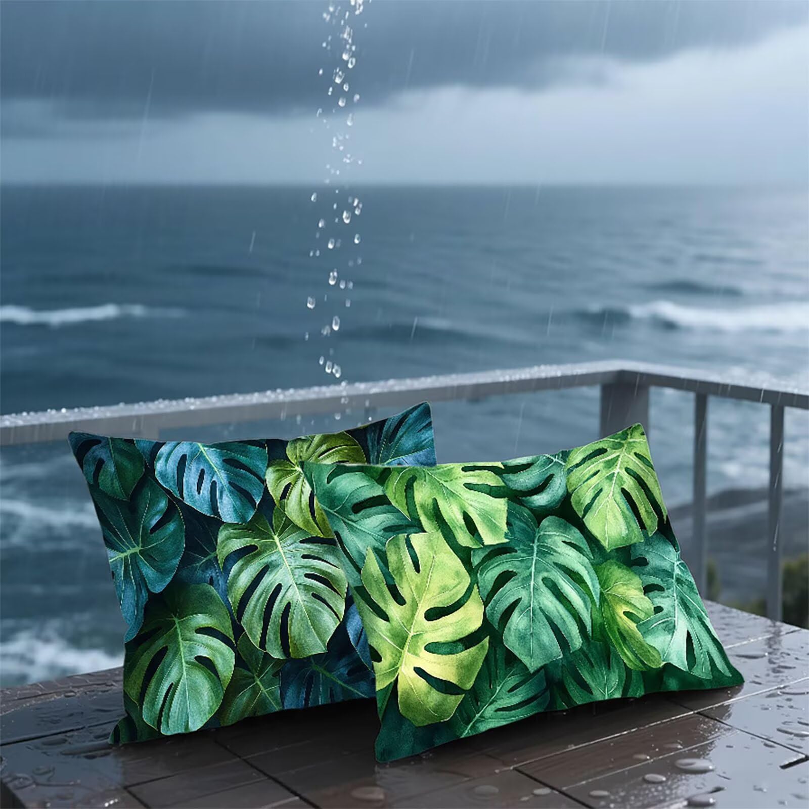 Federe Cuscino 60x80 Set di 2, Verde Federe Cuscini Divano Lino, Rettangolari Copricuscini 60x80cm Con Cerniera Invisibile, Copricuscino per Camera Letto Casa Decorazioni Regalo, Nordico J-9451