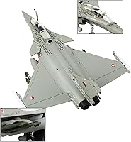 Vista 6 de Dassault Rafale Fighter Jet Modelo 1/100 Avión militar fundido a troquel para colección y regalo