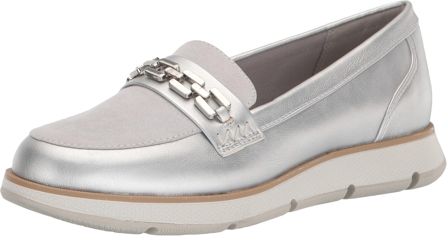 Bandolino Women's Cashe Ballet Flat, Silver 040, 9.5