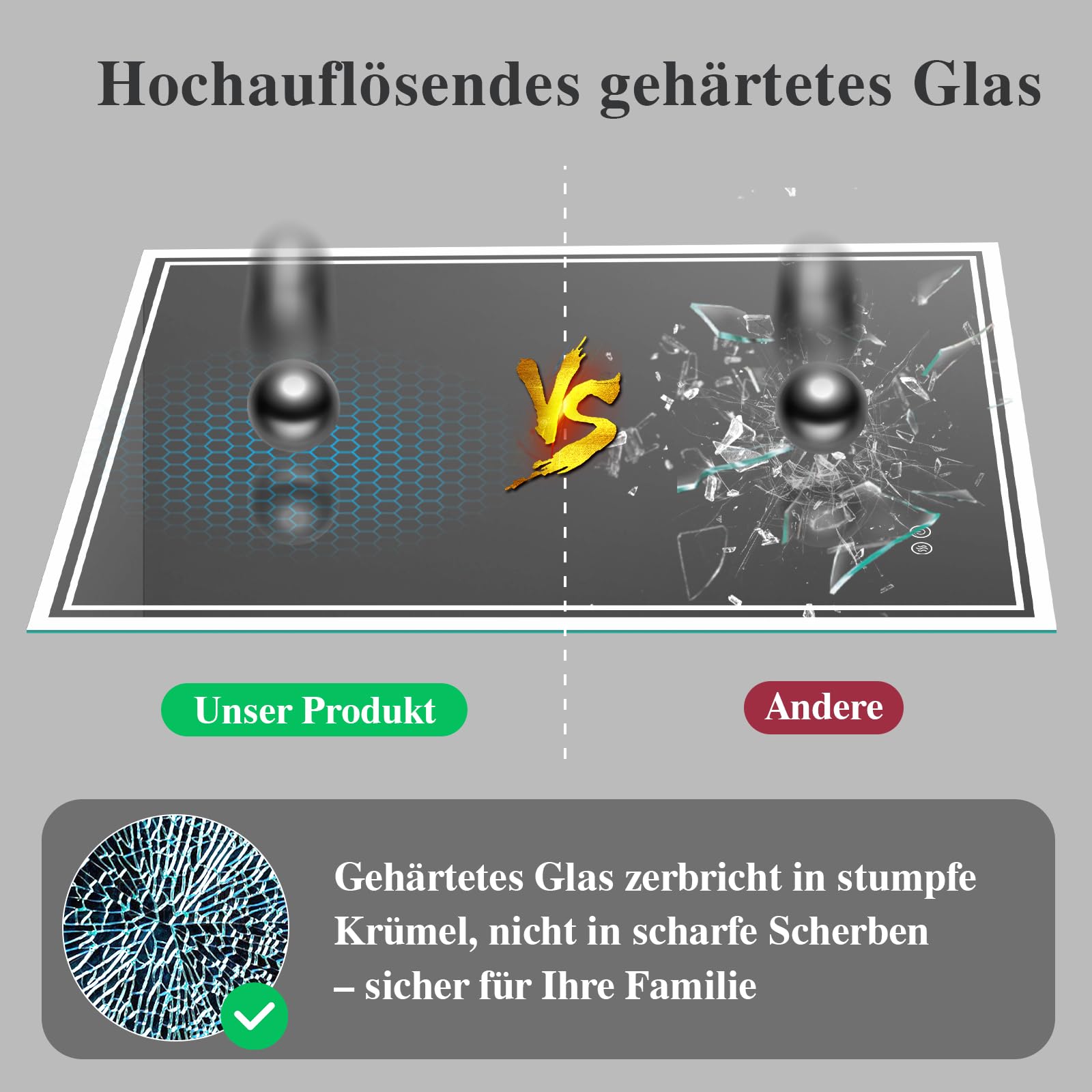 Badspiegel-mit-Beleuchtung 60x80cm: LED Badezimmer-Spiegel Badezimmerspiegel mit Beschlagfrei, Touch-Schalter, 3 Lichtfarben Dimmbar LED Spiegel Bad für Badezimmer