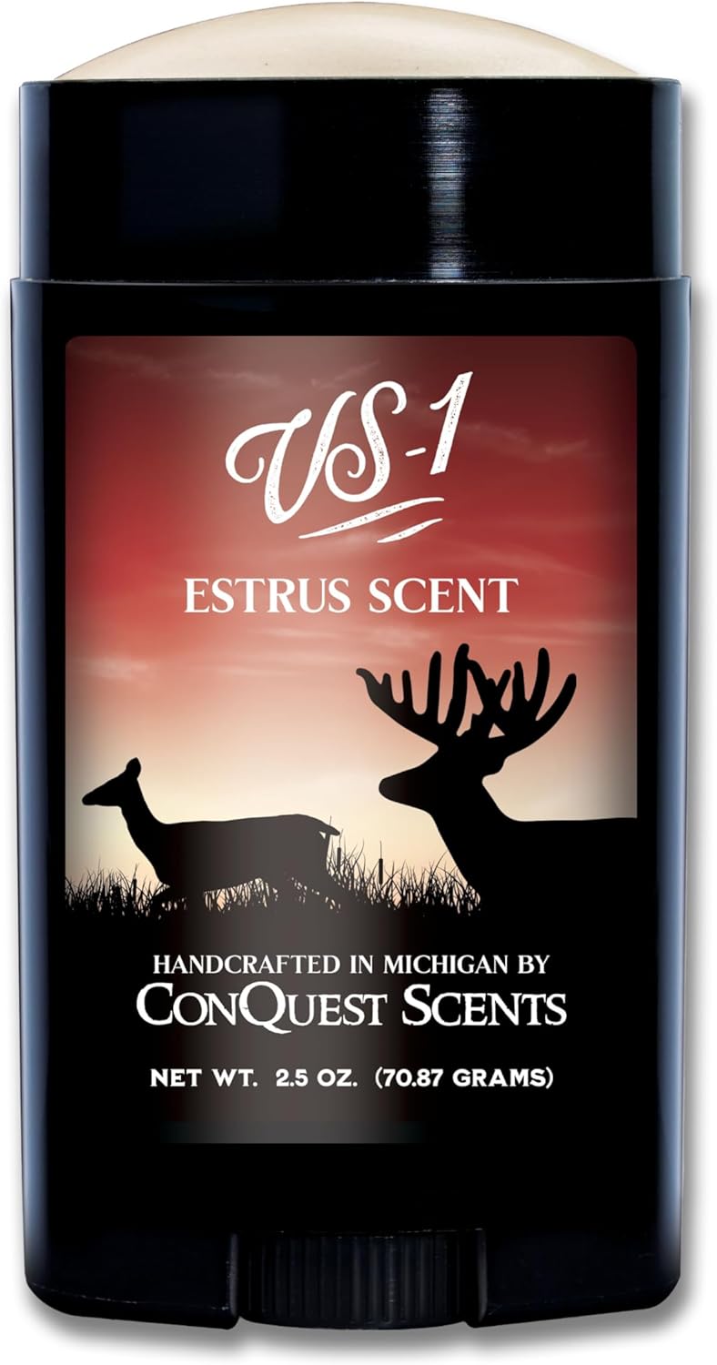 Conquest Scents Vs-1 Deer Hunting Scents – Deer Attractant & Doe in Estrus Scent, for Pre-rut, Rut, and Post-Rut