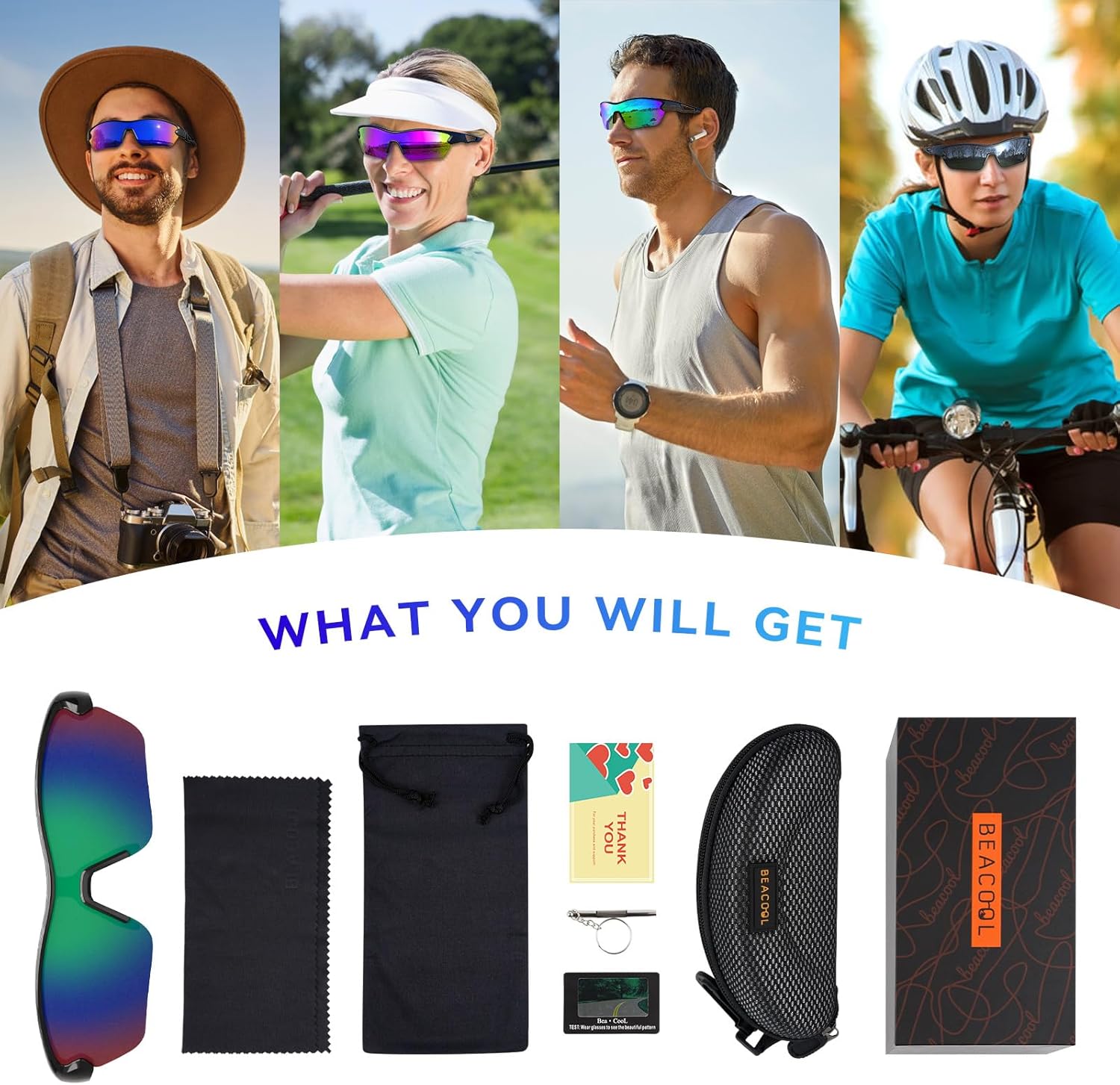 BEACOOL Polarized Sports Sunglasses for Men Women Youth Baseball Cycling Running Fishing Golf Motorcycle TAC Glasses UV400 - Image 5