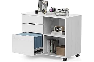 Sweetcrispy 3 Drawer Storage Organizer: Premium Wood for Modern Office Organization