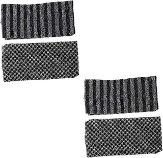 فوميز. 4 قطع منشفة حمام بشريط سحب خلفي للاستحمام وتنظيف الجسم ليفة حمام اسفنجية منشفة استحمام منشفة تقشير الظهر منشفة تنظيف الظهر الكورية تدليك الرجال شبكة