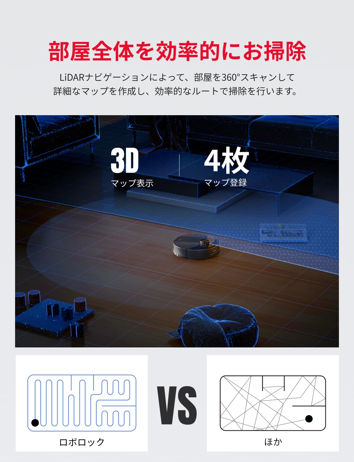Amazon | roborock(ロボロック) Q10V+ ロボット掃除機 水拭き両用