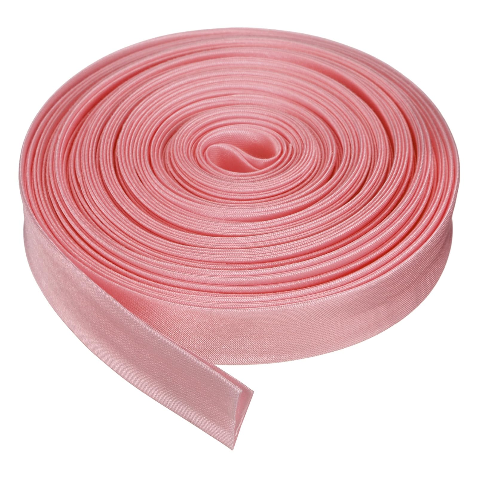 sourcing map Double Fold Bias Tape for Sewing, 5/8 Inch x 5.5 Yards Satin Bias Binding Tape Continuous Bulk for Quilting Blanket Binding Seaming Hemming Fabric Piping DIY Craft, Red Pink โ image 1