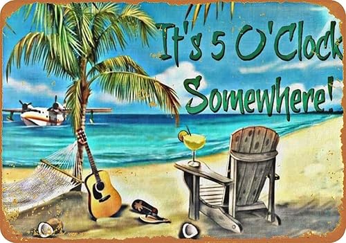 Rompecabezas de 500 piezas con texto en inglés "It's 5 O'Clock Somewhere", desafiante para adultos, adecuado como decoración del hogar, juego