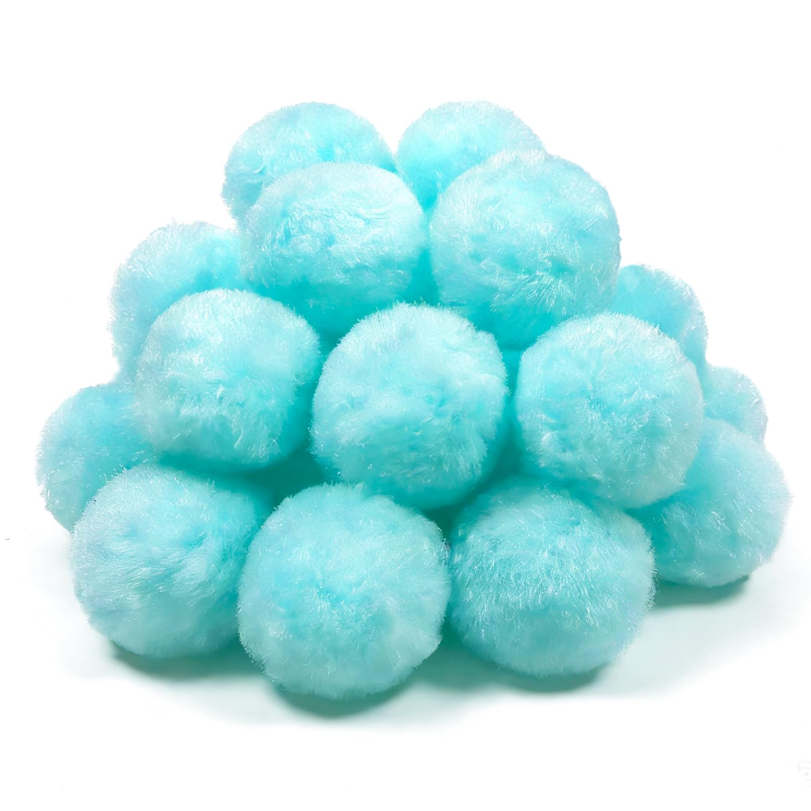 TOAOB 30pcs 5cm Large Pom Poms Balls Pale Blue Fluffy Pompoms — image 1