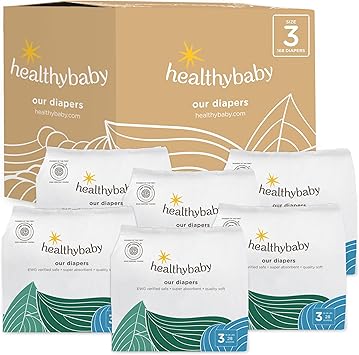Our Diapers | The First EWG Verified & Microbiome-Friendly Diaper | Size 3 16-28 lbs 168 Count | 12-Hour Leak Protection | Made with Organic Cotton & Plant-Derived Materials | Totally Chlorine Free