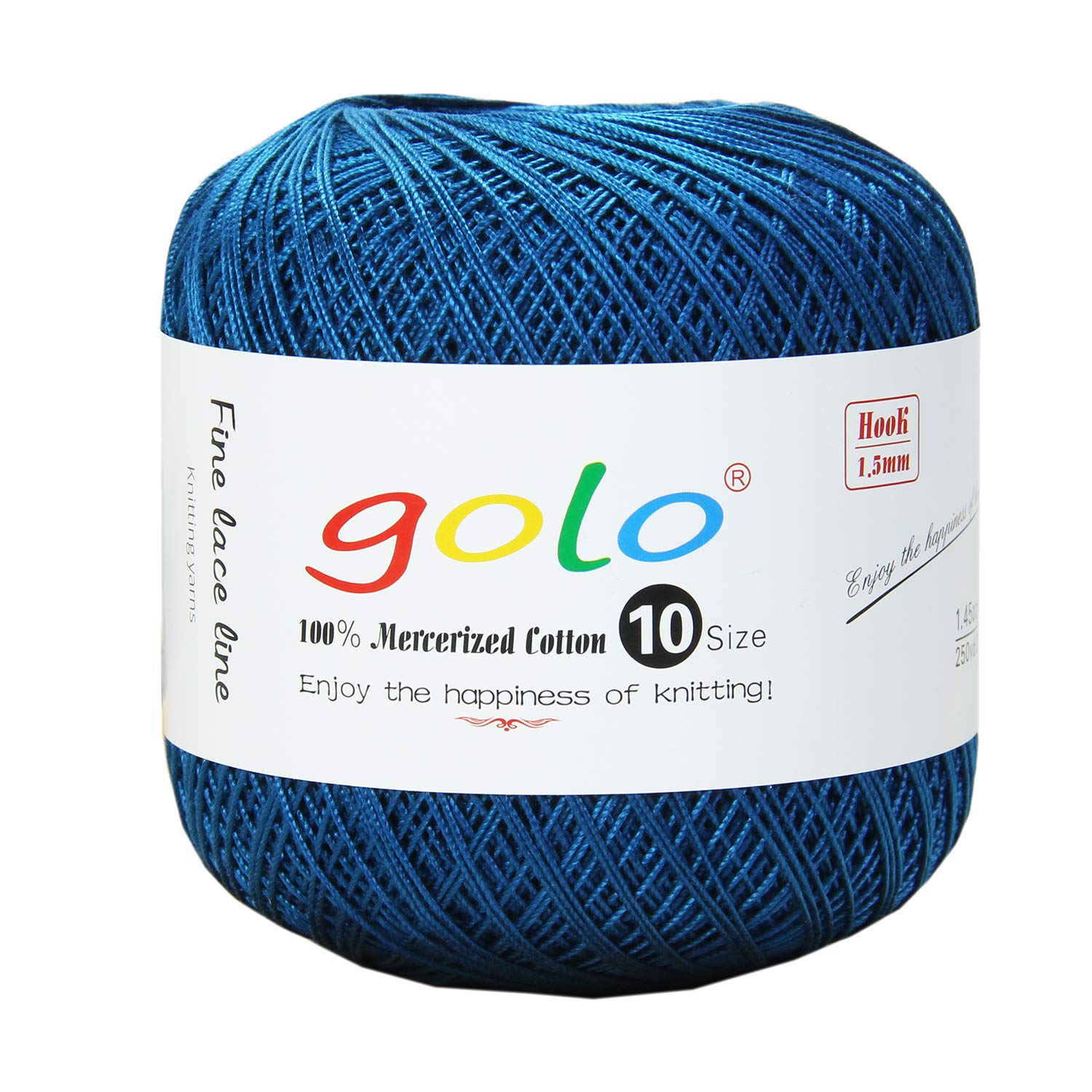 golo Cotton Yarn for Crocheting Cotton Thread Yarn for Crochet (Indigo-434)