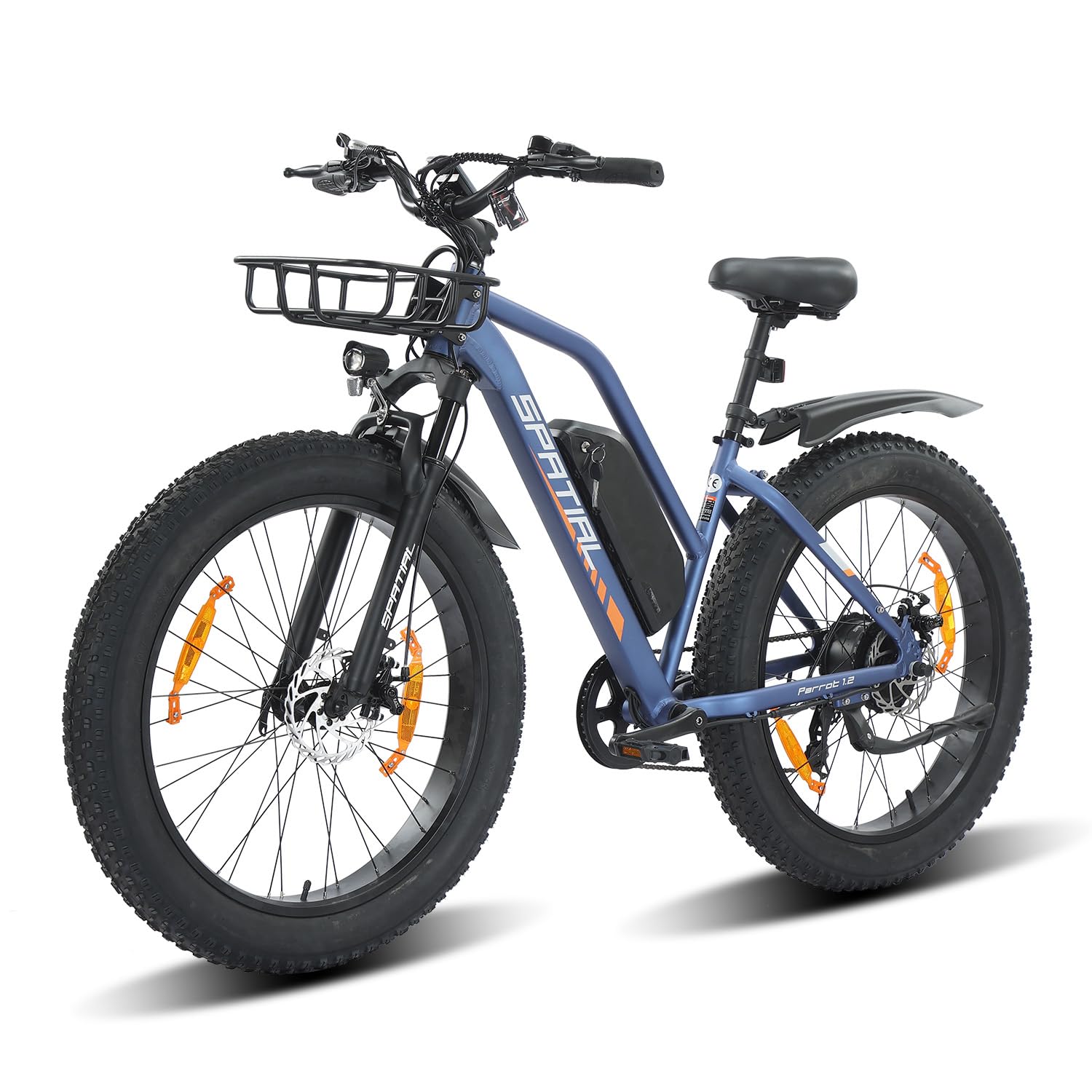 SPATIAL Bicicleta Eléctrica Montaña de 26" con Neumáticos Anchos de 4.0" y Batería de 48 V 13Ah y 624 WH