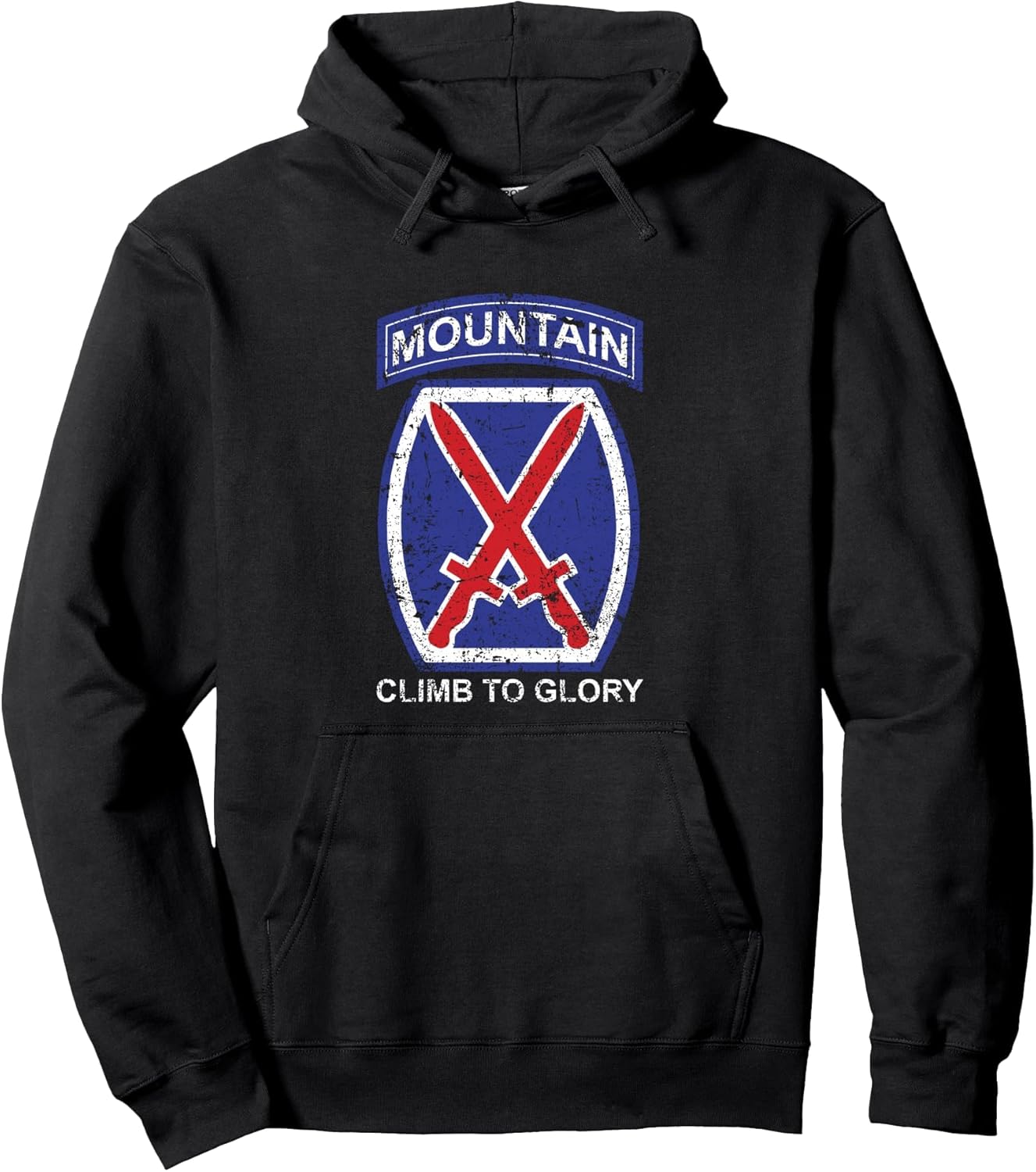 10th Mountain Division Hoodie Climb To Glory - 20324 Pullover Hoodie