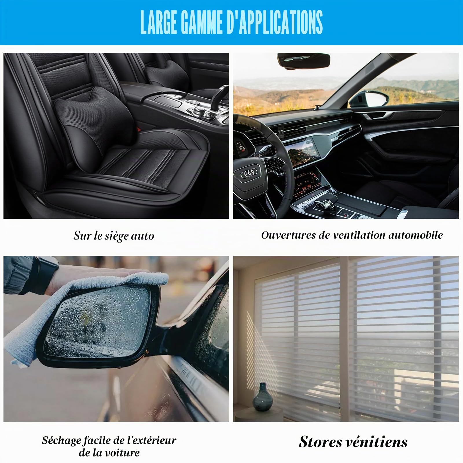 Fusil de nettoyage à sec : outil de nettoyage de voiture pistolet de nettoyage à air comprimé, nettoyage intérieur à air, nettoyage efficace de l'intérieur de la voiture, nettoyage haute pression