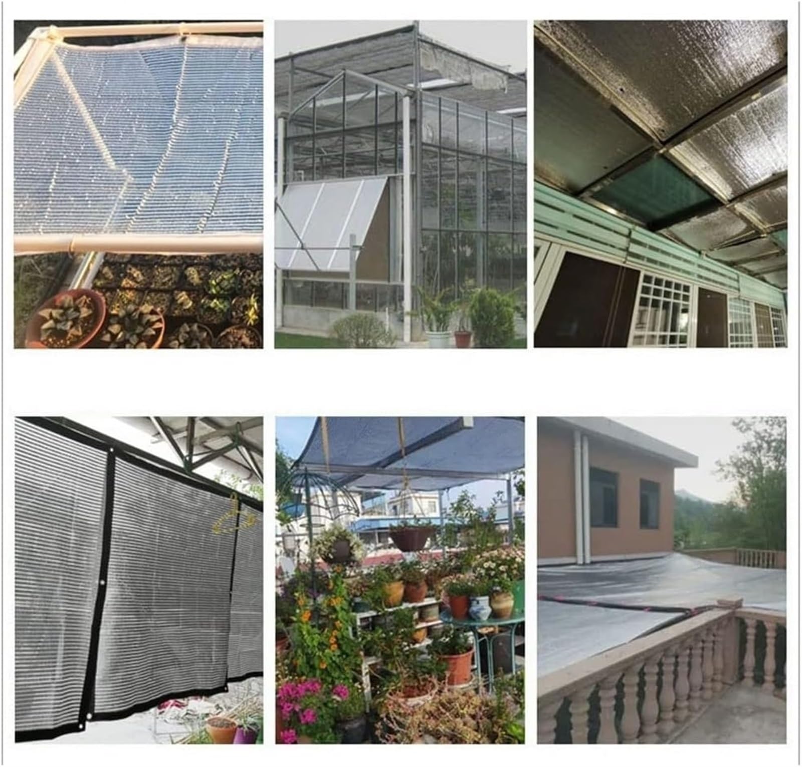Schattiernetz Schattierungsnetz Für Gewächshaus Sonnenschutz Garten 2x2m 2x20m 5x20m 8x20m 75% Aluminet Sonnensegel Mit Ösen Gewächshaus-Sonnenschutz SonnenschutzNetz