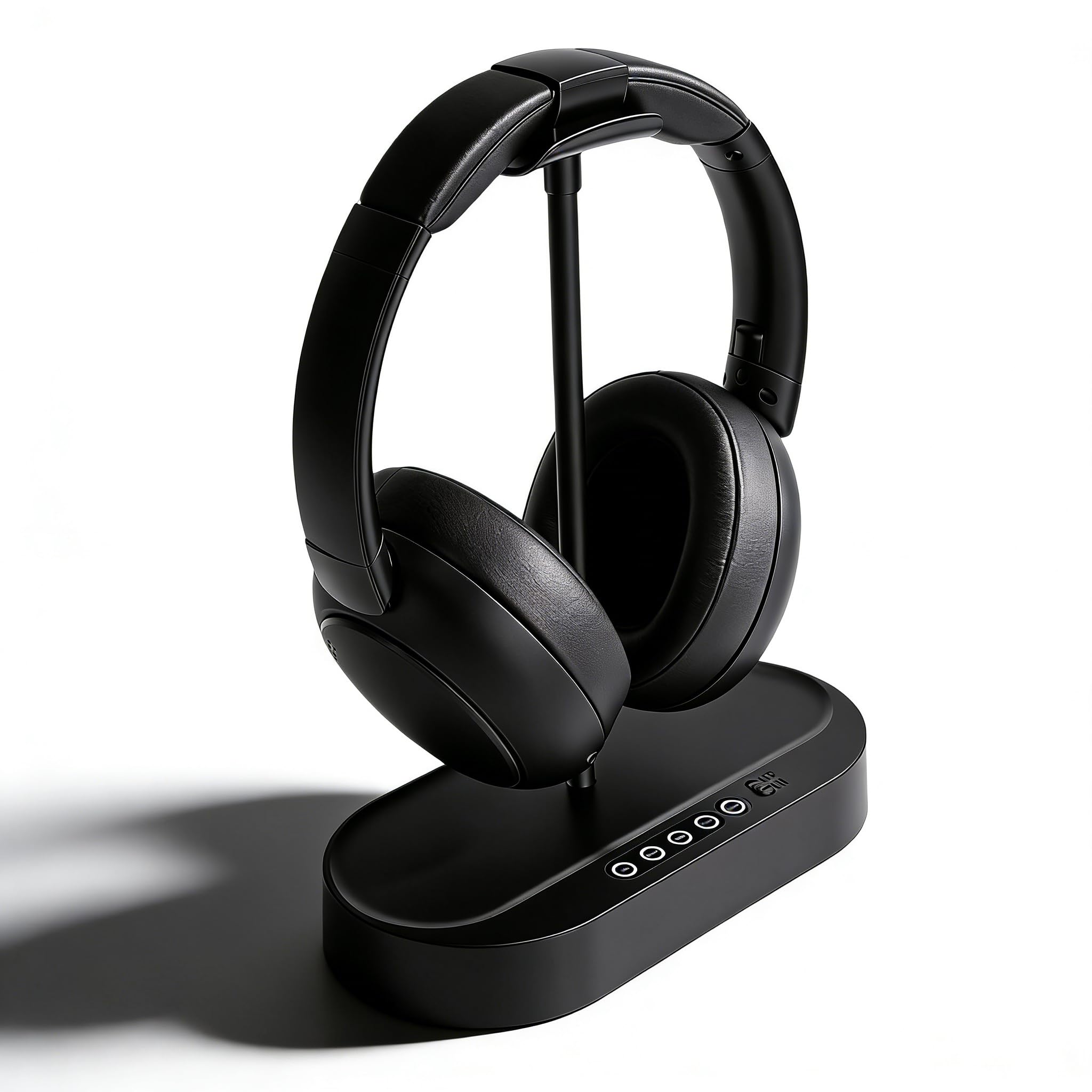 Sxhlseller Auriculares Inalámbricos para TV, con Base de Carga del Transmisor para Personas Mayores y Padres, Conexión óptica AUX Bluetooth 5.4, Tiempo de Reproducción de 40 Horas con