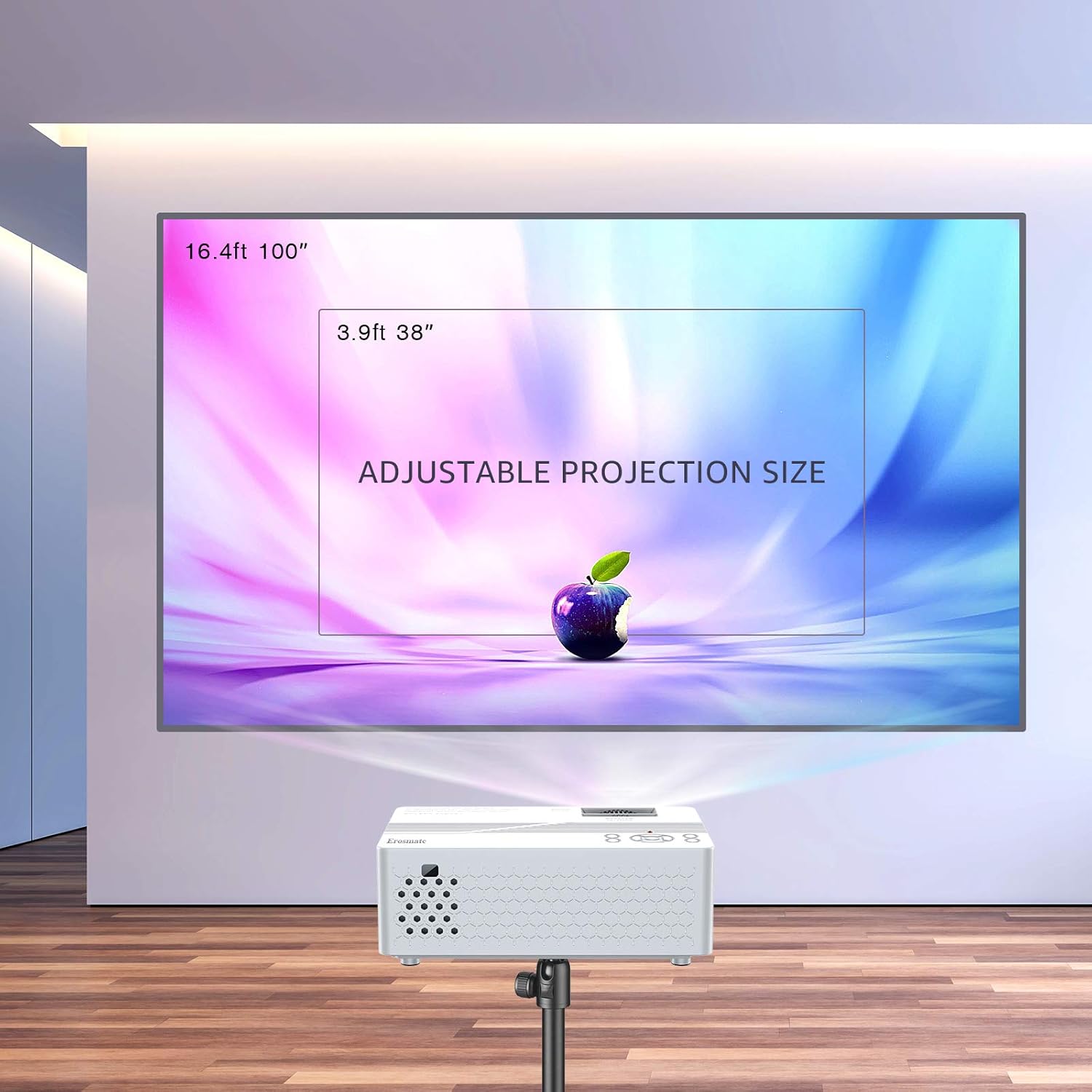Exclusive Discount 80% Offer Erosmate Mini Projector,2021 Upgraded Portable Video Projector, 1080P Supported Movie Projector with 30000Hrs LED Lamp Life,Compatible with TV Stick, Video Games, HDMI,USB,TF,VGA,AV