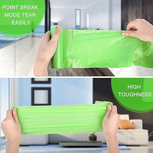 Miniatura 4 de Bolsas de basura de 4 galones  Bolsas de basura pequeñas con cordón para baño, cocina, dormitorio, oficina, 60 unidades