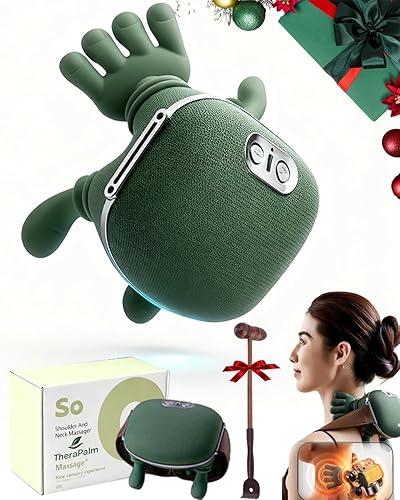 Masajeador de cuello y espalda, masajeador de cuello oficial 4D 2.0 con calor, alambre con 2 niveles de temperatura y 3 velocidades para aliviar el