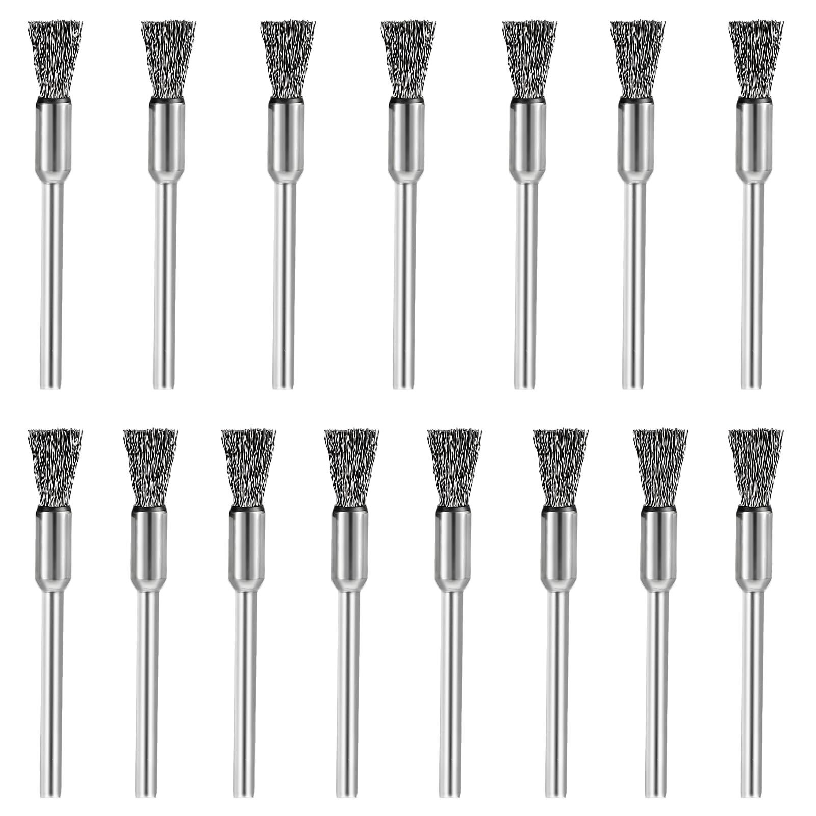 15 pezzi spazzola metallica trapano argento mini spazzola metallica in acciaio inox pennello lucidatura strumento rotante spazzola in ottone per pulire ruggine sporco colore corrosione