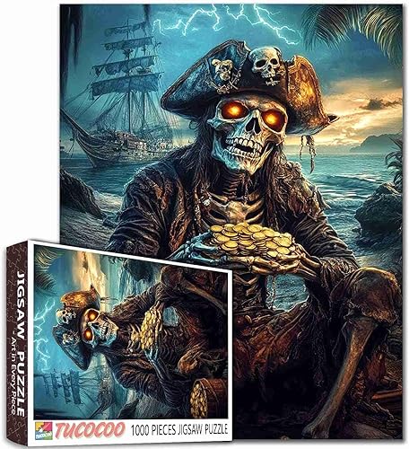 Miniatura 14 de Pirate Ship - Rompecabezas de 1000 piezas para adultos, veleros, rompecabezas para desafiante juego de actividades familiares, rompecabezas de arte