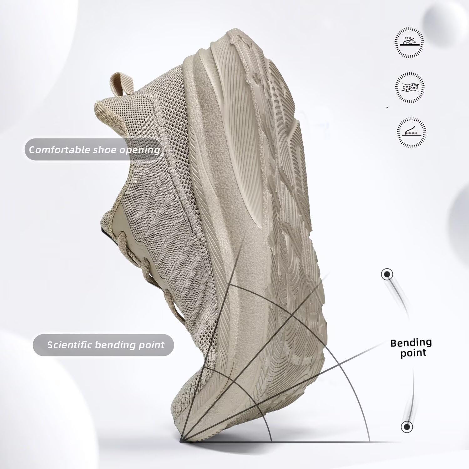 Mens Wide Walking Shoes Soft Sole Non Slip Running Comfortable Tennis Breathable Athletic Gym Workout Sport Sneakers - Image 4