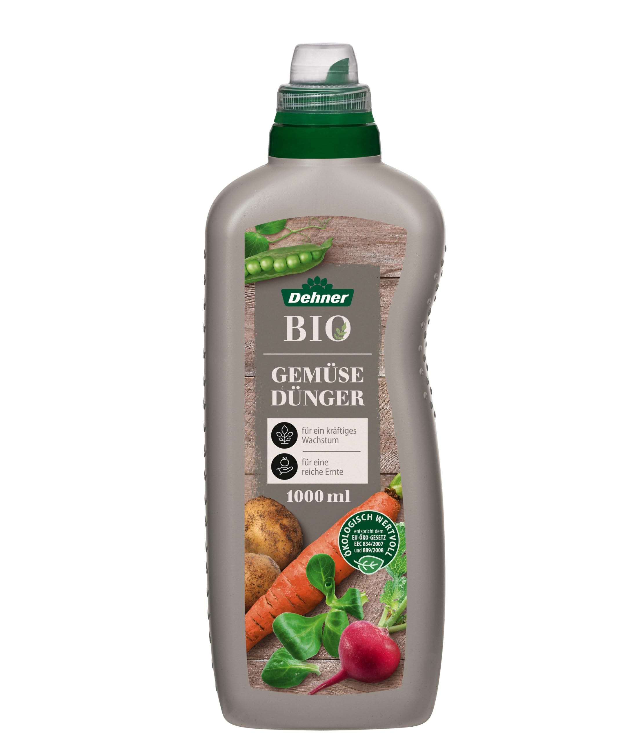 Dehner Bio Gemüsedünger, hochwertiger Flüssigdünger, Dünger für Gemüse, organischer NK-Dünger, ökologisch wertvoll, 1 l, für ca. 150 l, bunt