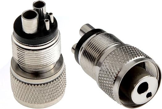 Dental High Speed Handpiece Tubing Hose Adapter Changer Conversion 4 Hole/2 Hole 4 Holes to 2 Holes