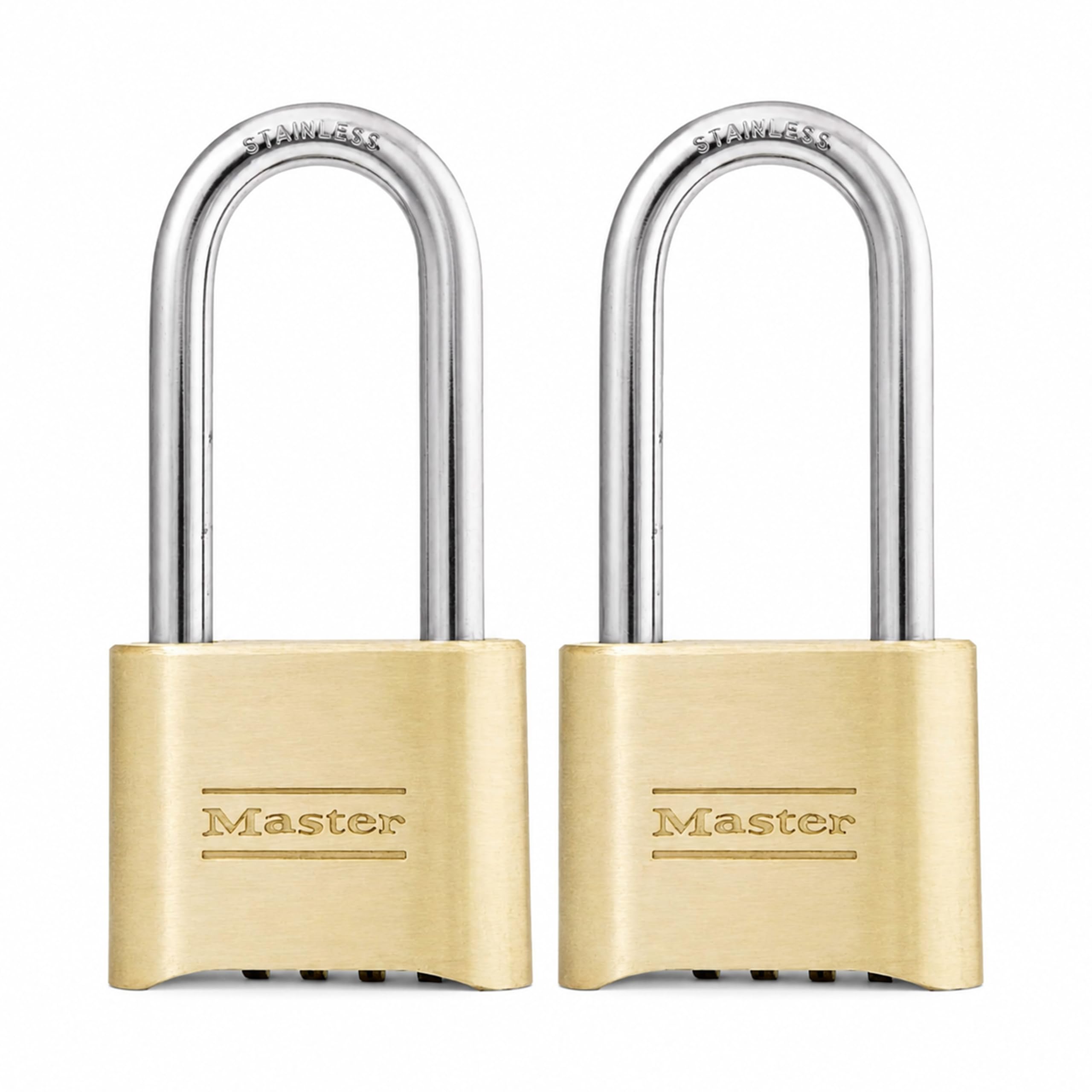Master Lock Brass Combination Lock, Gate Lock for Outdoor Fence or