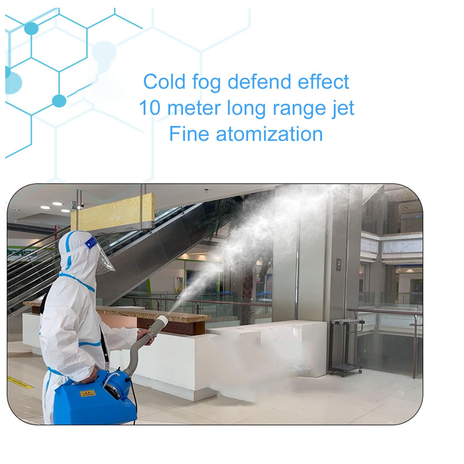 Marhynchus 7L Electric ULV Fogger Sprayer Machine Tragbare Nebel -Zerstäuber mit Einstellbarer Durchflussrate 60 ° Ventil und ≤ 100 Mikrometer Nebel für den Gebrauch Im (EU -Stecker 220 V)