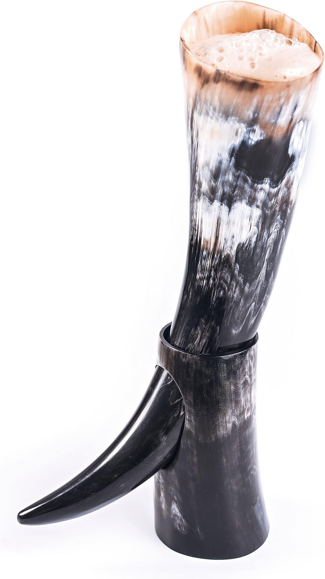 Viking Drinking Horn w/ Horn Stand