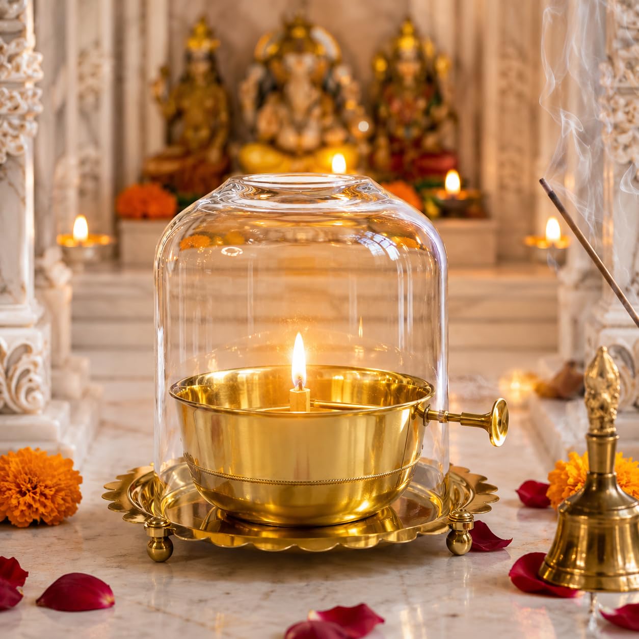 Brass Akhand Jyoth Diya - Diwali Pooja Lamp -2