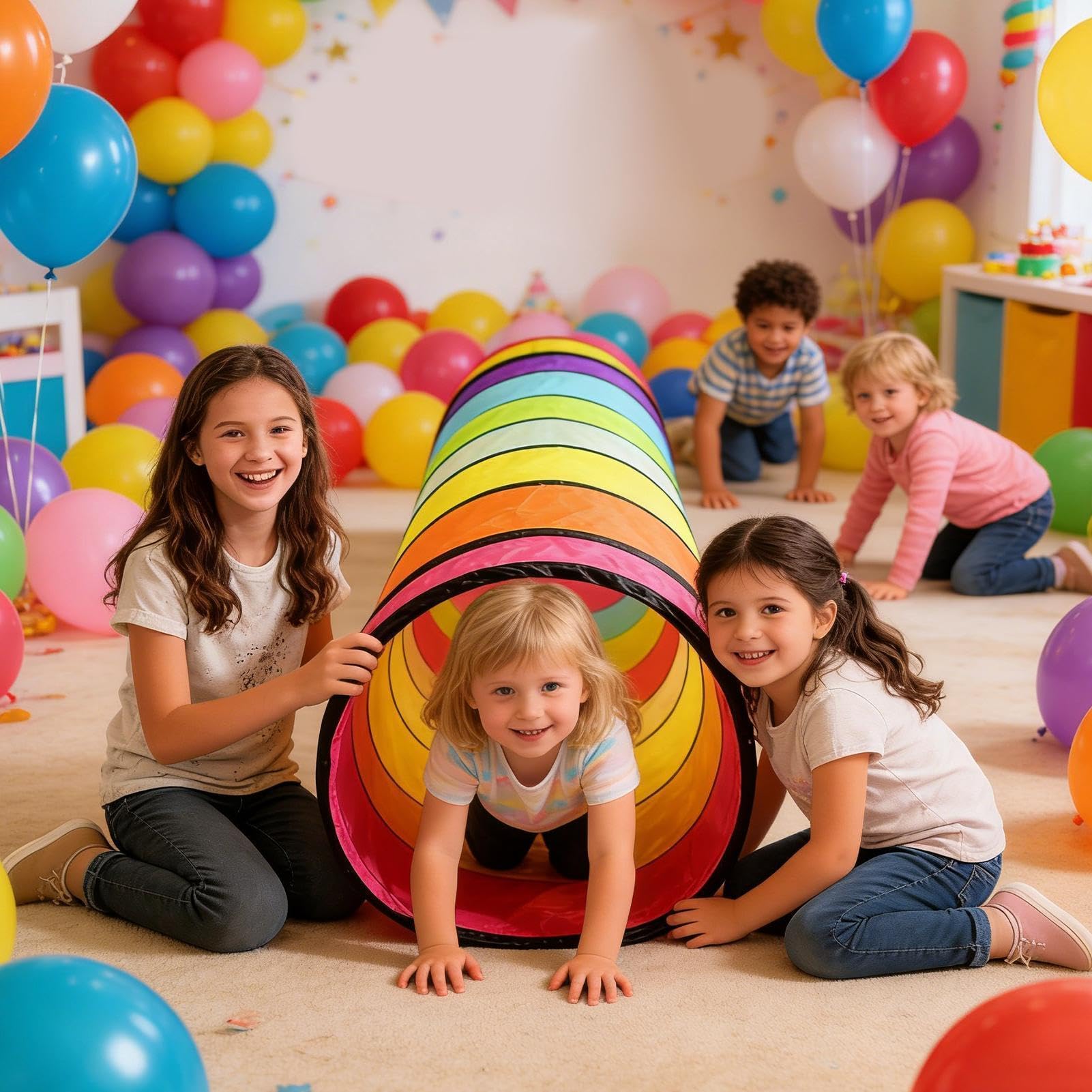 Tunnel de Jeu pour | Tente d'escalade et Maison de Jeu pour | Tunnel Tente pour Chambre Jardin Camping,pour Arrière-Cour, Salon, Intérieur, Extérieur, Chambre, Jardin, Camping, Plage, Aire de Jeux