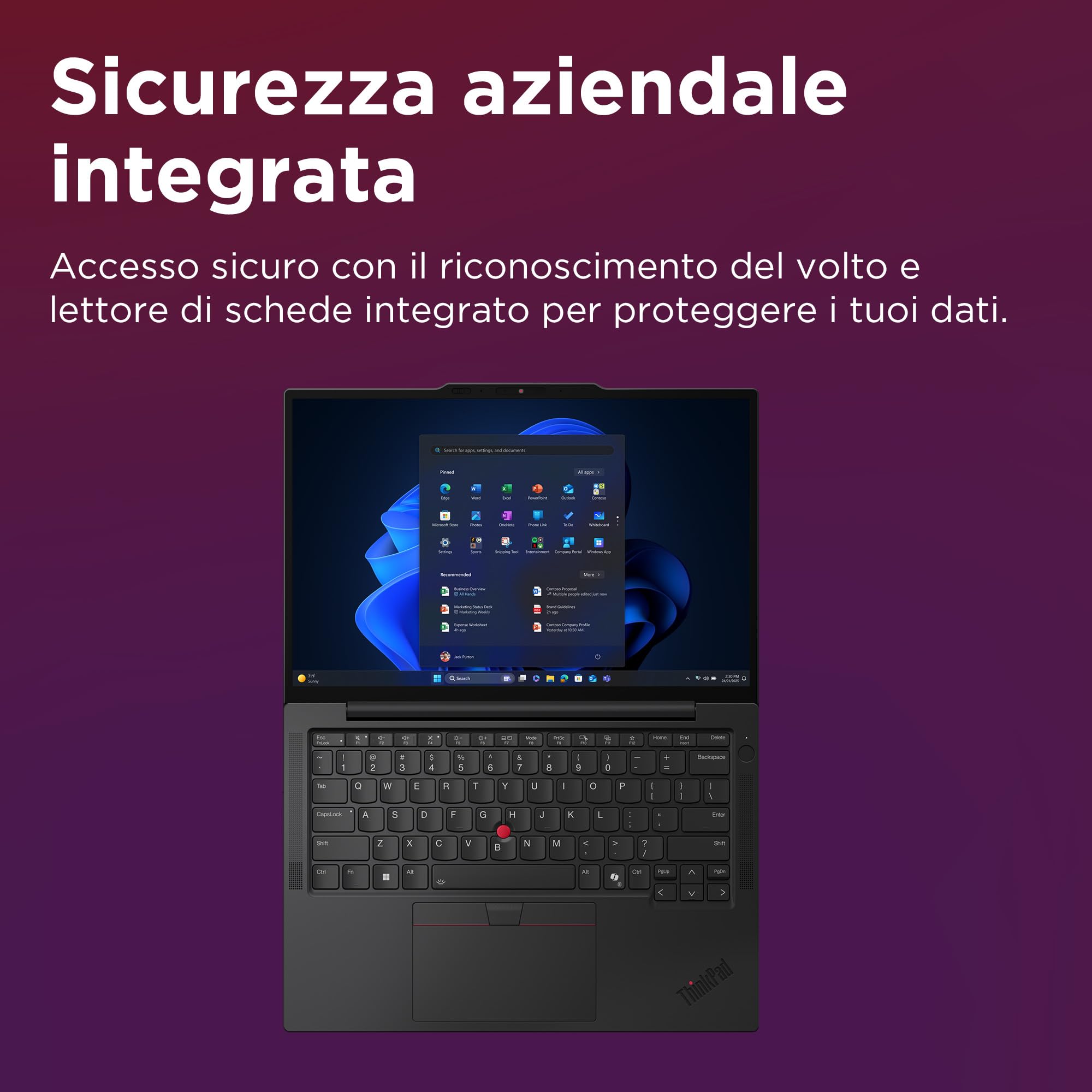 Lenovo ThinkPad X13 Gen 6, Laptop ultraleggero 13.3" WUXGA – Nero Processore Intel Core Ultra 7 con IA, RAM DDR5 16GB, SSD 512GB, Videocamera 5MP