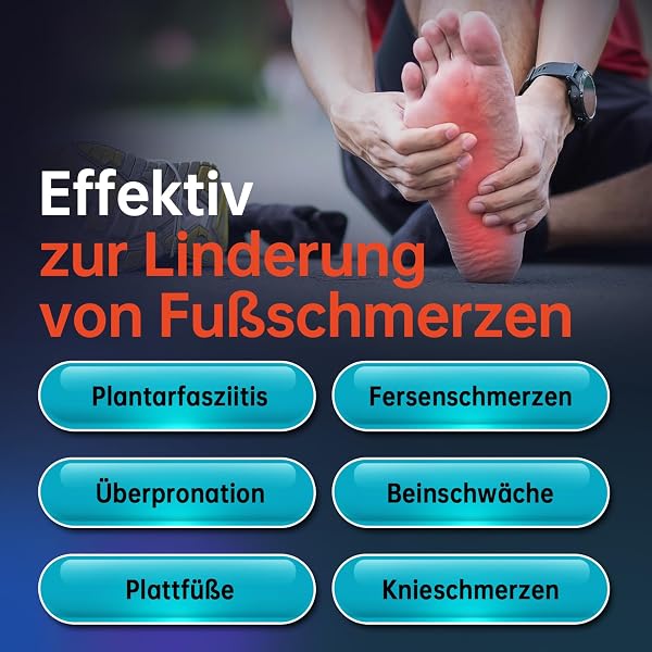PCSsole Orthopädische Einlegesohlen, Fersensporn Einlagen, Plattfüße, Fußschmerz, Bogen Unterstützung, Komfort Orthotische Einlagen für Männer und Damen - 3