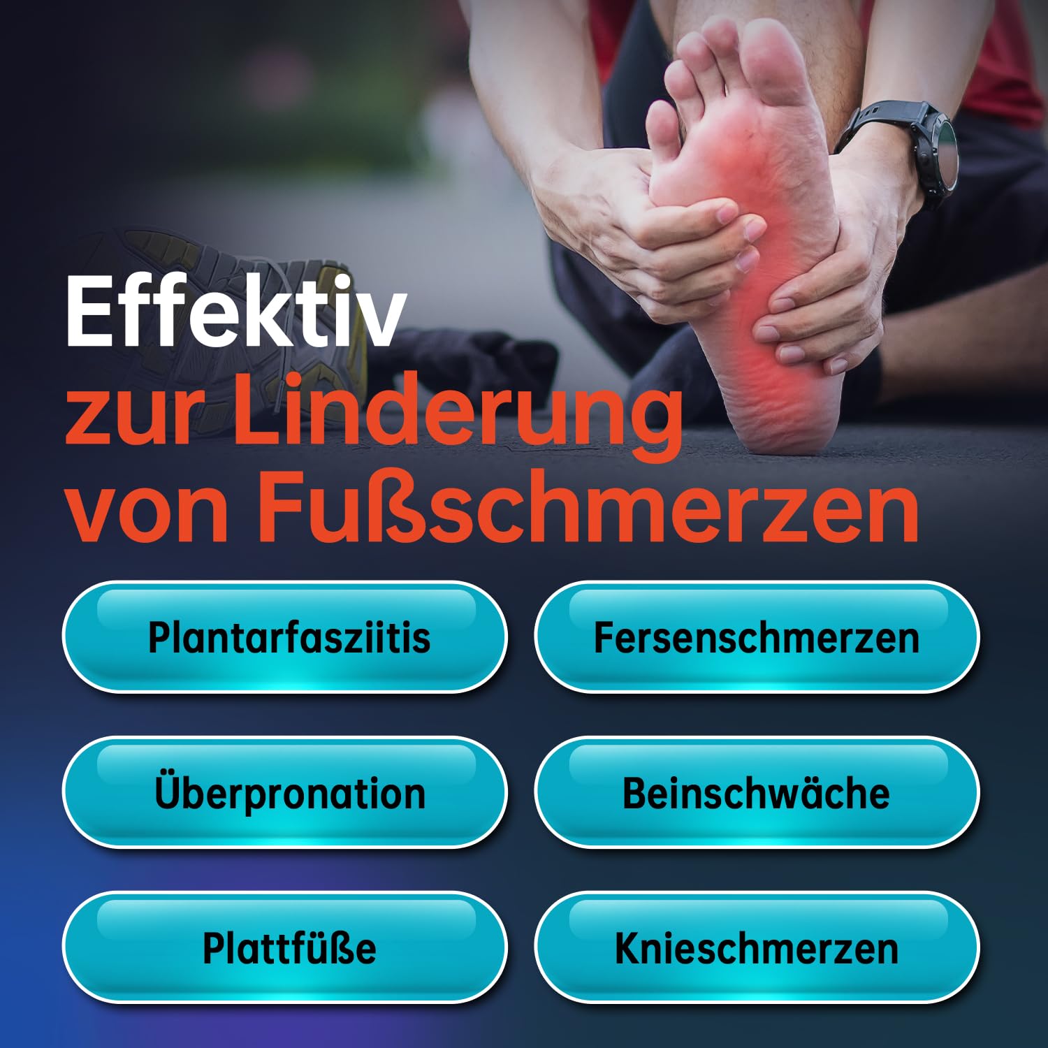 PCSsole Orthopädische Einlegesohlen, Fersensporn Einlagen, Plattfüße, Fußschmerz, Bogen Unterstützung, Komfort Orthotische Einlagen für Männer und Damen - 3