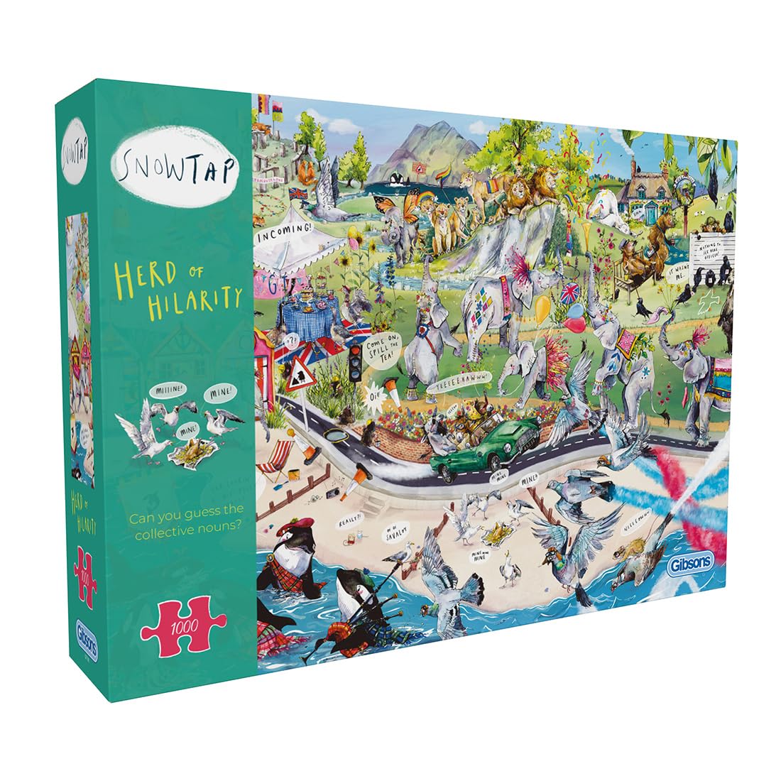 Gibsons Herd of Hilarity 1000 Piece Jigsaw Puzzle for Adults | Snowtap | Funny Animal Puzzle | Sustainable Premium 100% Recycled Board | Great Gift | Gibsons Games — image 1