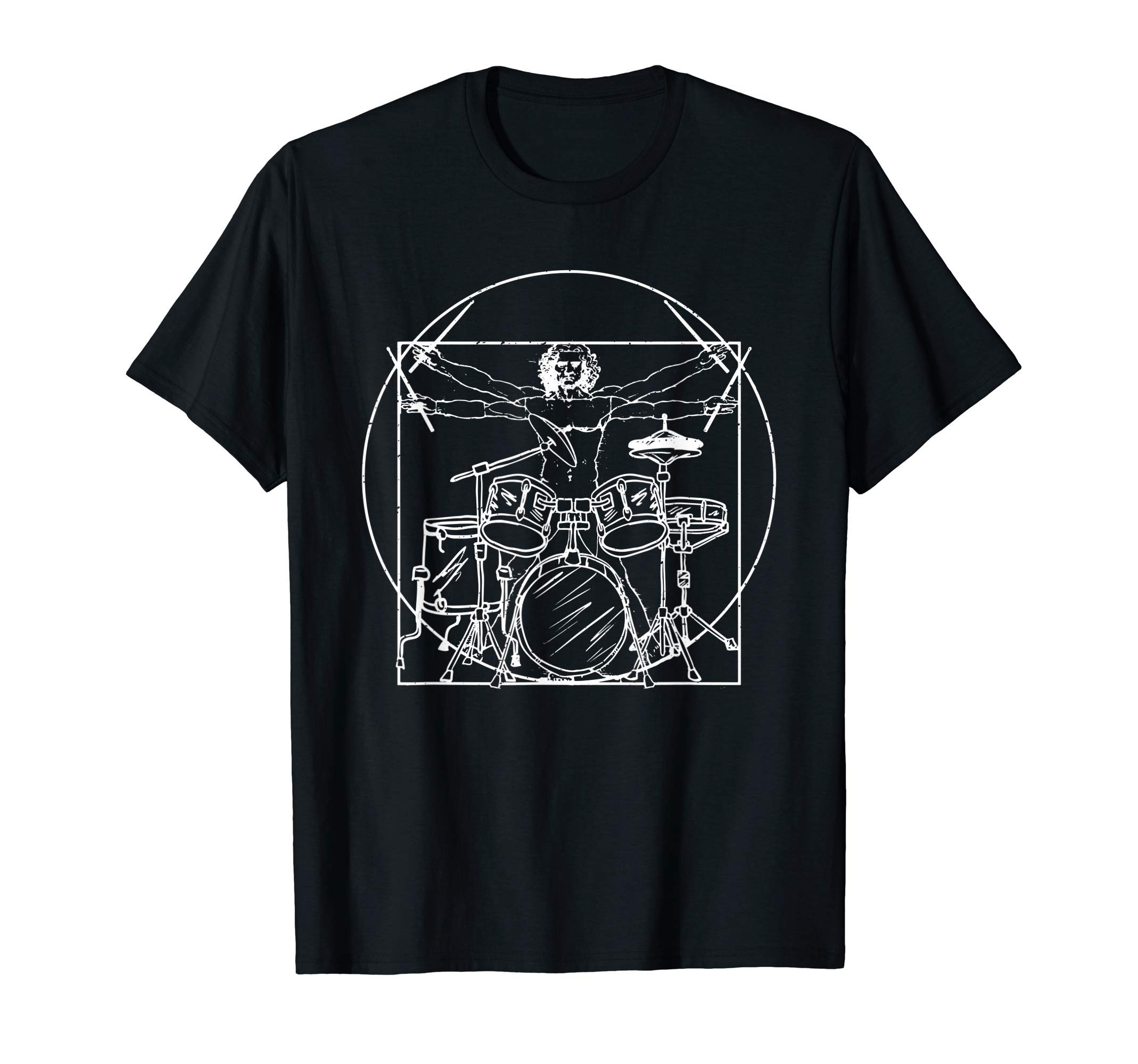 Drummer Gift Da Vinci Drums Drawing Present for Music Fans T-Shirt