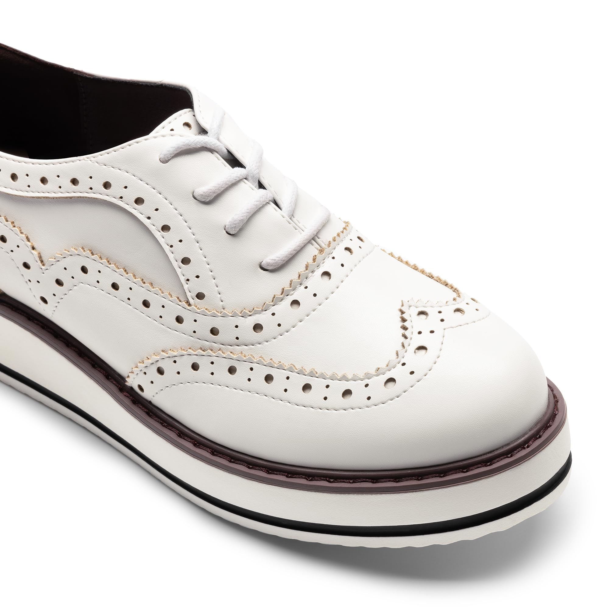DREAM PAIRS Scarpe da donna con plateau Oxfords Lace-up Wingtips Round Toe Dress Shoes