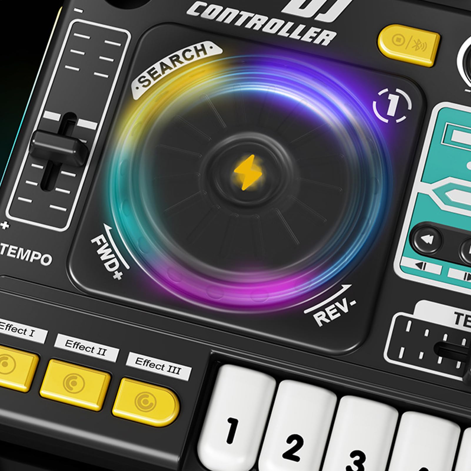 Piano DJ para Niños - Teclado De Mezclador De Juguetes, Consola De Música | Mesa De Audio Eléctrica Iluminada para Viajes, Musical De Carga USB con Micrófono Y Efectos De Sonido para El Aprend