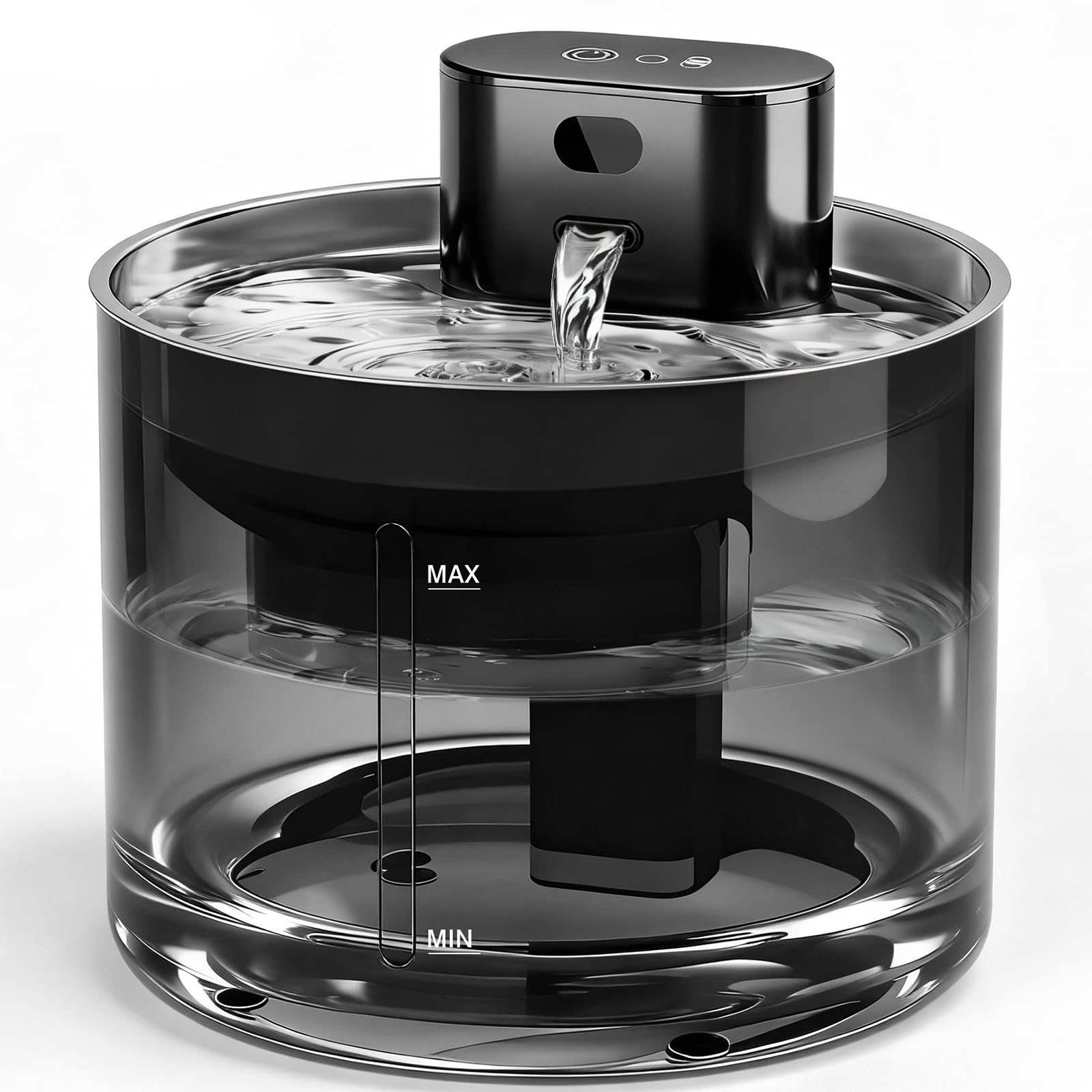 Fuente para Gatos sin Cable: 3.5L Bebedero Gatos con Sensor de Movimiento, 5000mAh Dispensador Agua Mascota con Bateria Recargable, Inoxidable Bandeja para Beber