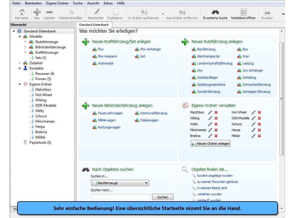 Software f. Verwaltung v. Modellautos - Stecotec Modellauto-Archivator 14 - Verwalten Sie Ihre Modelle samt Zubehör am PC - Katalog / Datenbank Programm zur Modellautoverwaltung